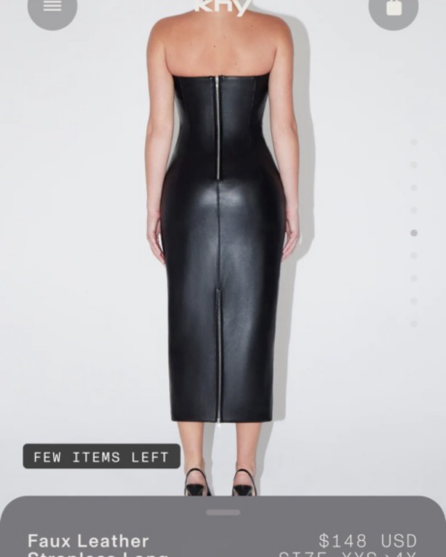 kai faux leather midi dress Karen Millen Faux Leather Belted Midi Dress in Black