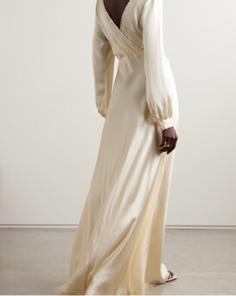 Doen Fiora Cream Satin Maxi Dress by Doen - Pickle