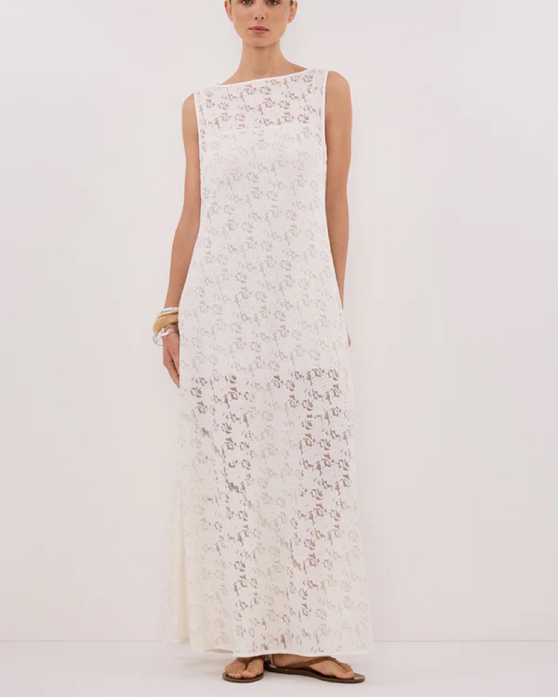 dissh lace dress Rosin Lace Trim Mini Dress in White By DISSH