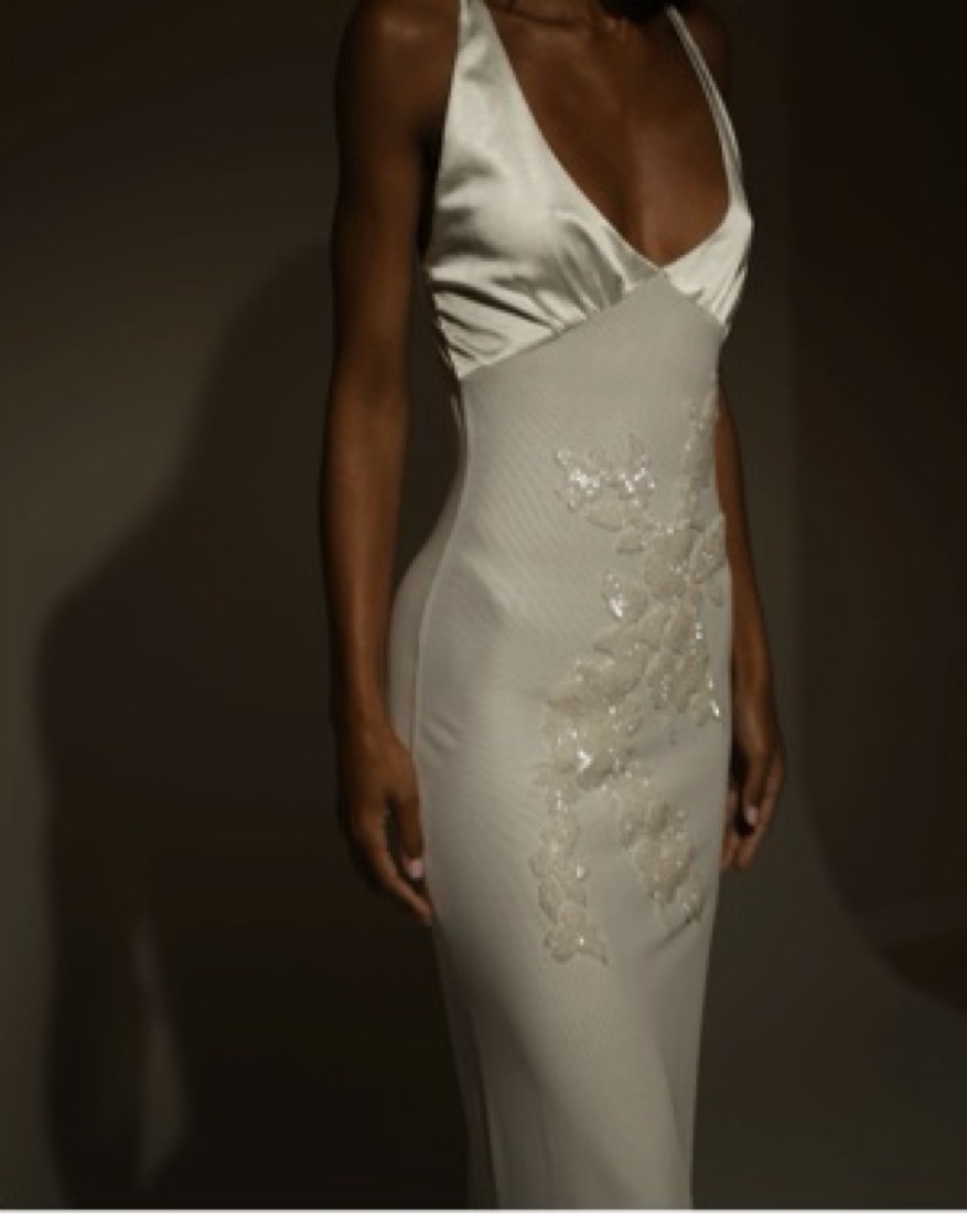meshki maya beaded dress Ruvic Knit Maxi Beaded Dress / White | MESHKI main image 1