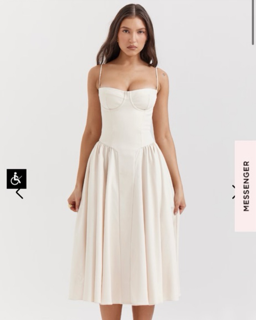 samaria white corset midi dress House of CB Samaria corset midi dress in dove grey