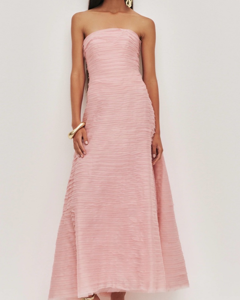 Aje Soundscape Dress In Chalk Pink by Aje - Pickle