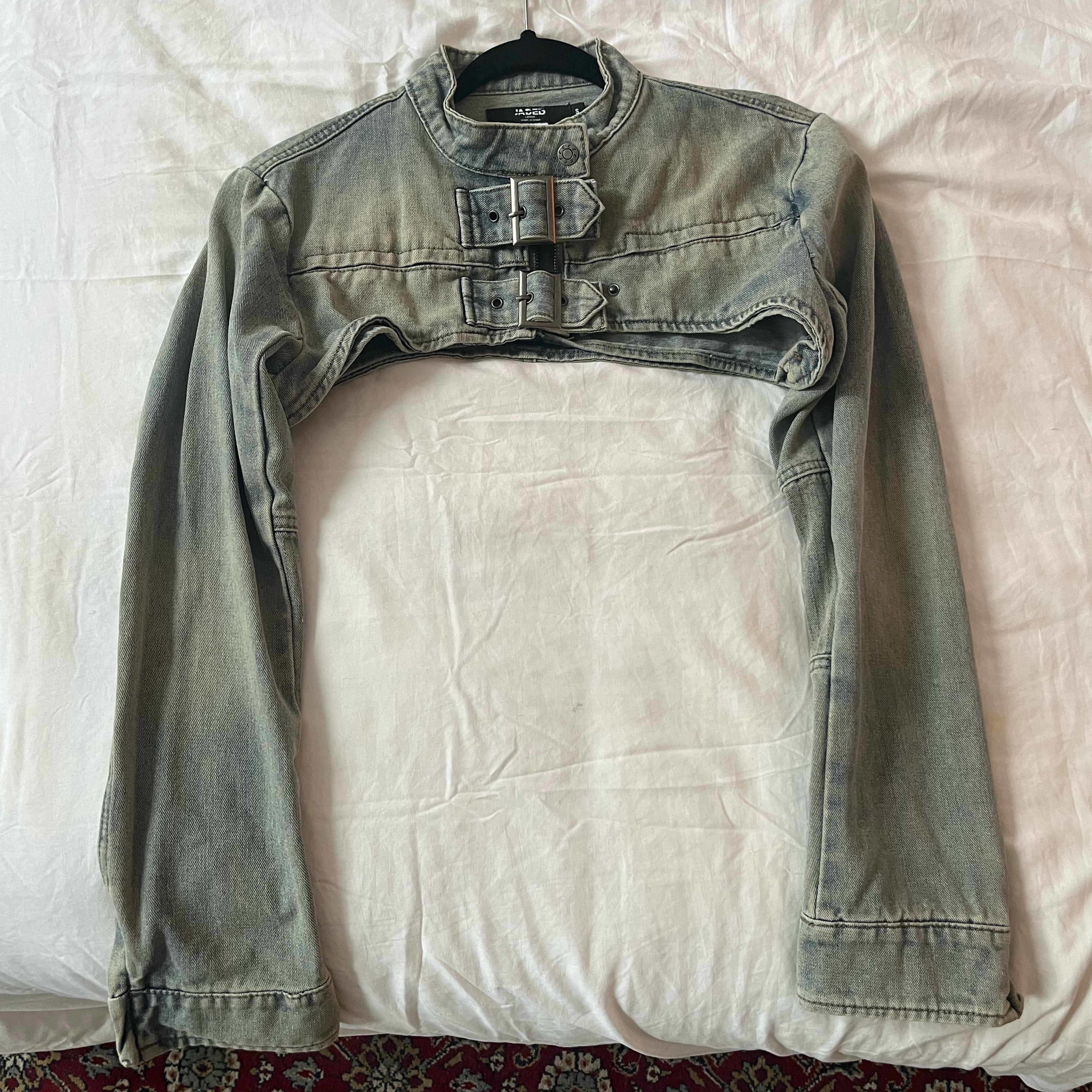 Denim Assasin Ultra Cropped Jacket by Jaded London - Pickle