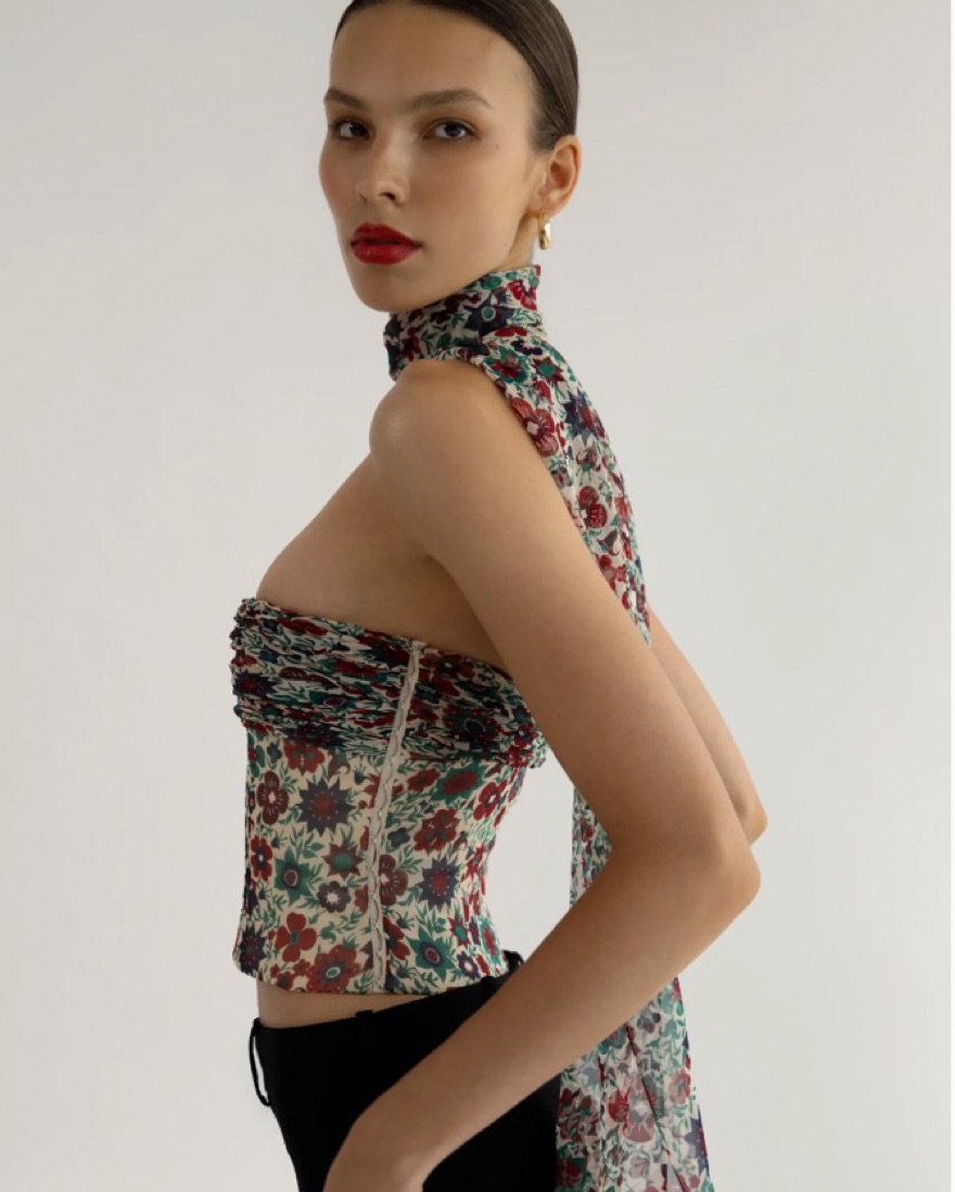 トップス orseundiris Orseund Iris Chiffon Bustier | Pickle