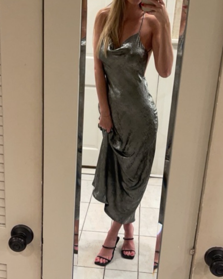 zara silver backless dress Silver Backless Gown by Zara