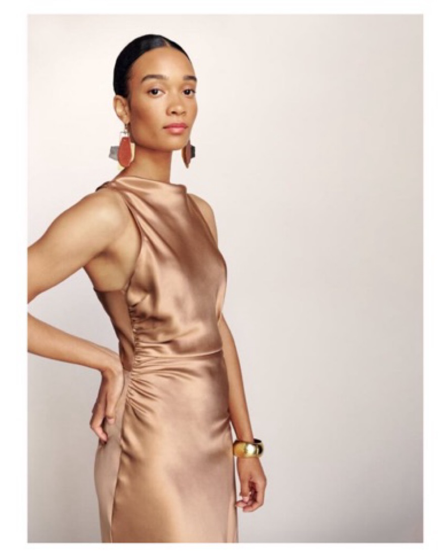 silk tan dress + Beryll Sienna Silk Dress | Copper