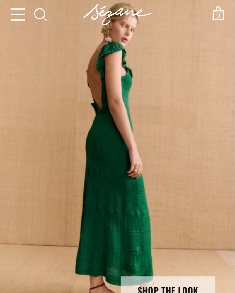 Backless Sezane Dress by Sezane - Pickle