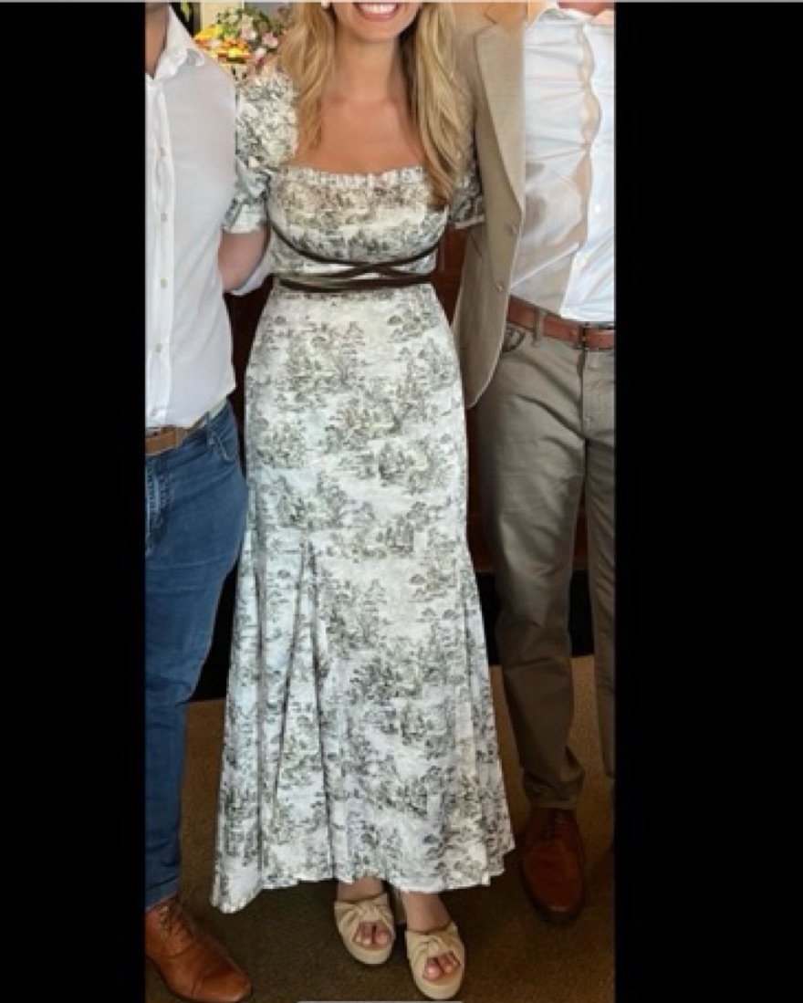 cocktail dress lace overlay Costa Mesa Puff Sleeve Lace Overlay Dress White main image 1