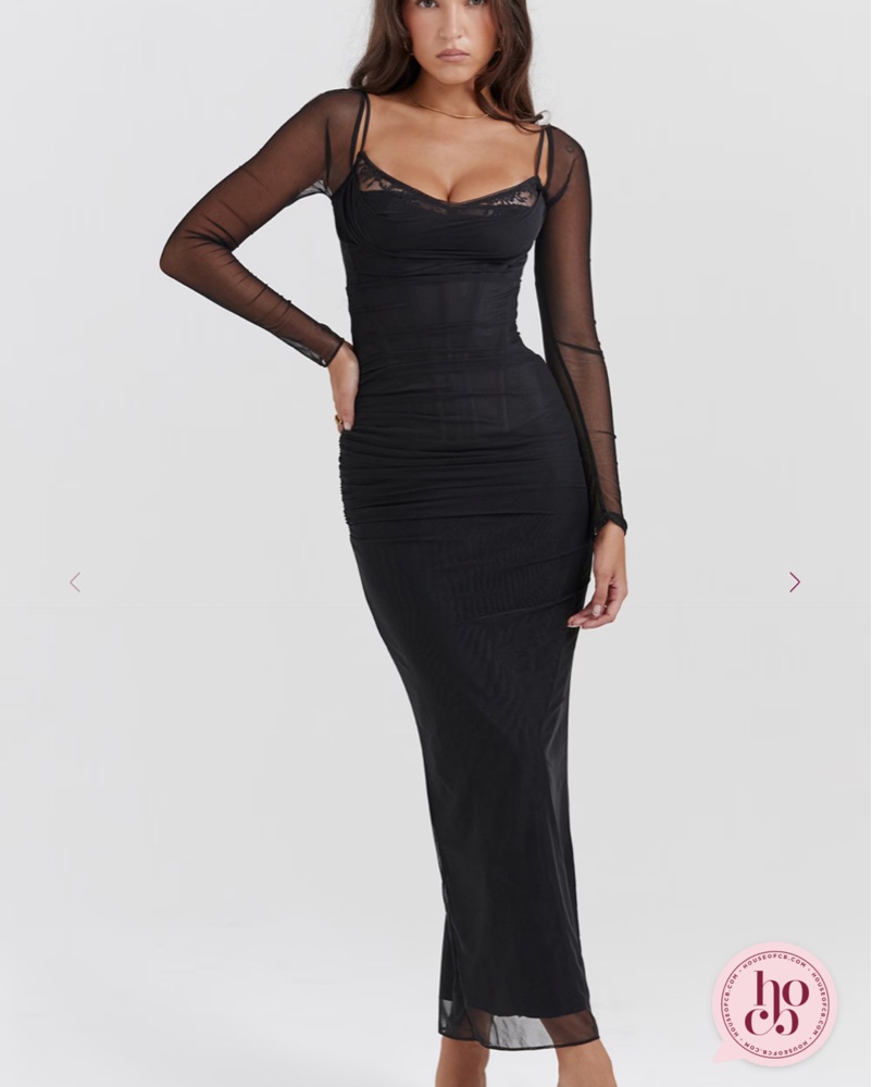 Katrina Black Maxi Dress by House of CB - Pickle
