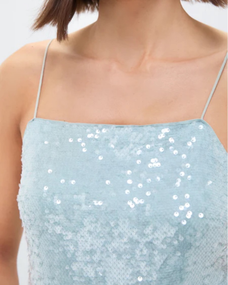 farm rio blue sequin dress FARM RIO Blue Sequin Dress by FARM RIO