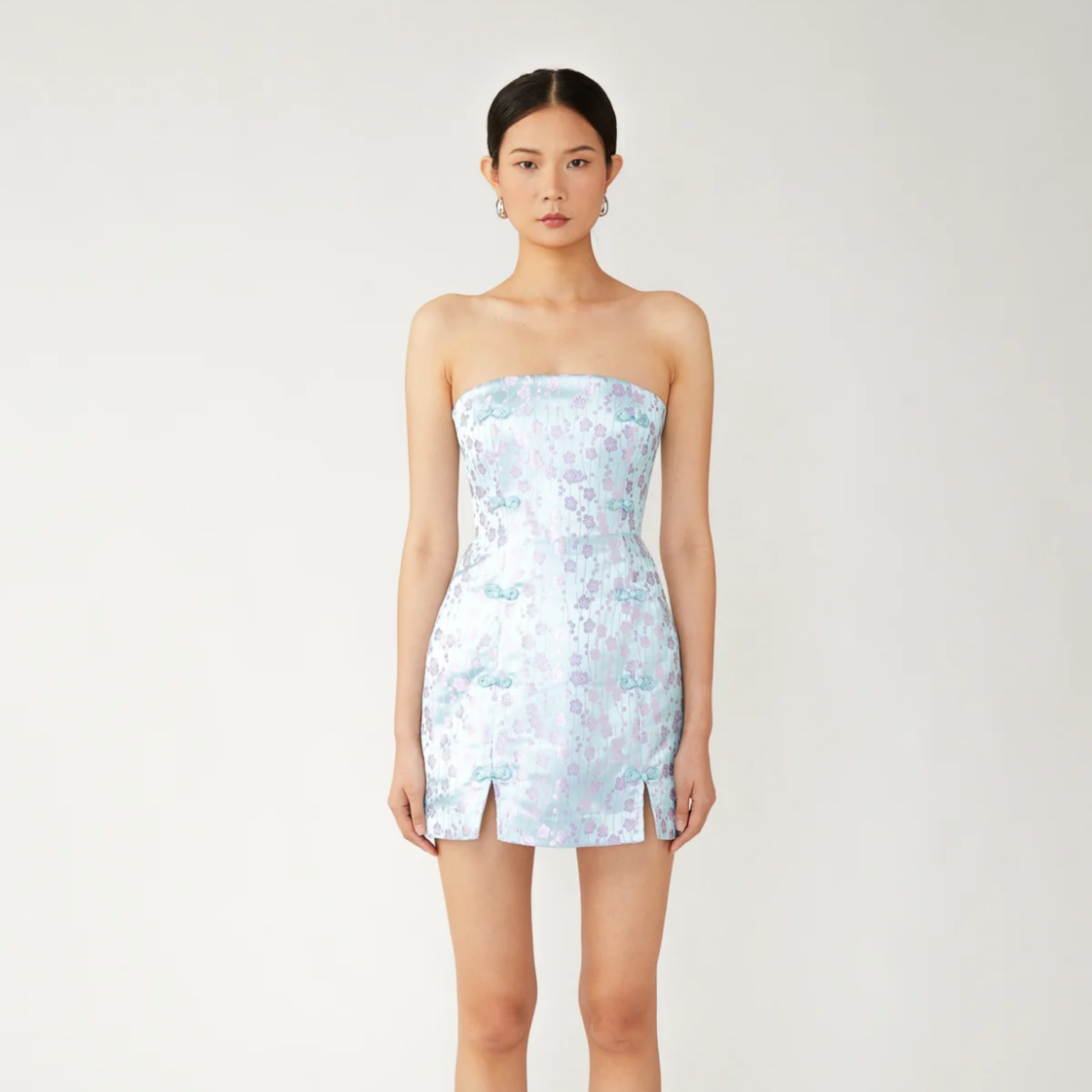 Sau Lee - Jenny Strapless Mini Dress by Sau Lee - Pickle