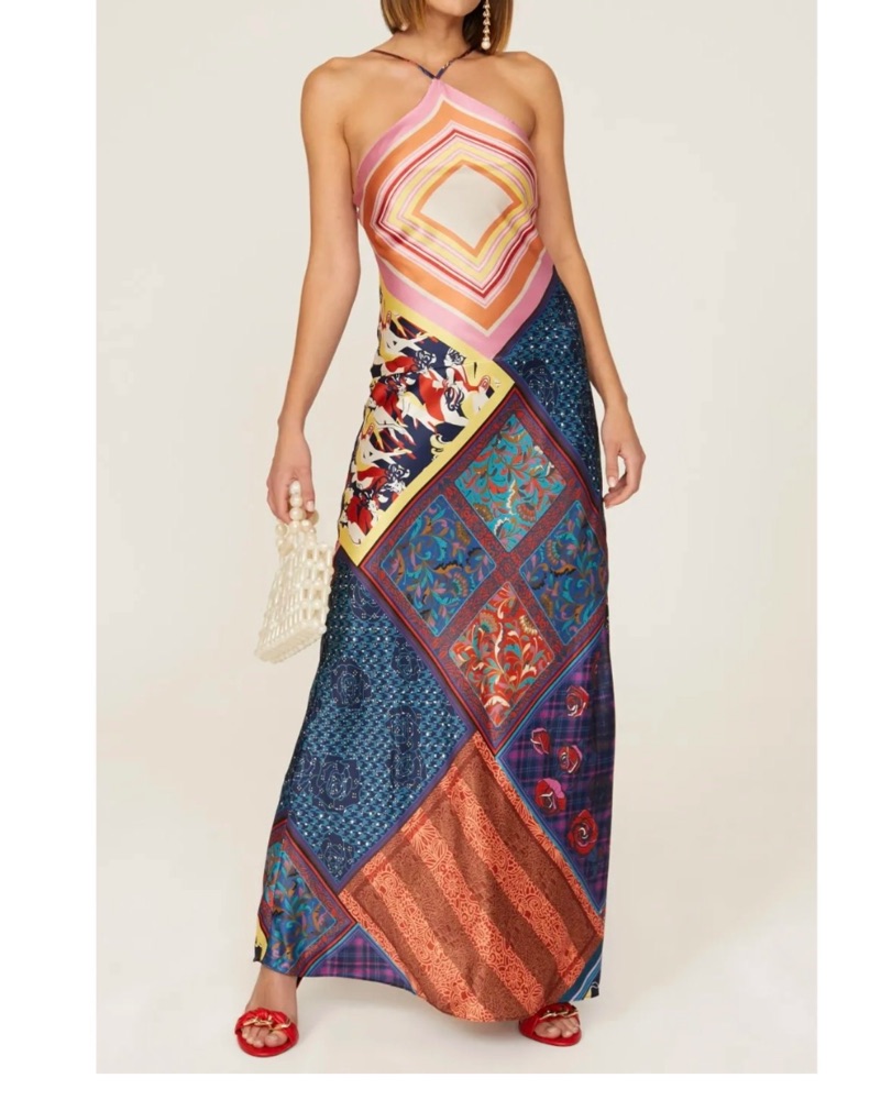 staud halter maxi dress Staud Scarf Halter Maxi Dress by Staud