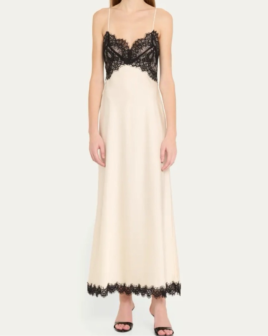 misha collection lace dress THE LACE TRIM JERSEY DRESS main image 1