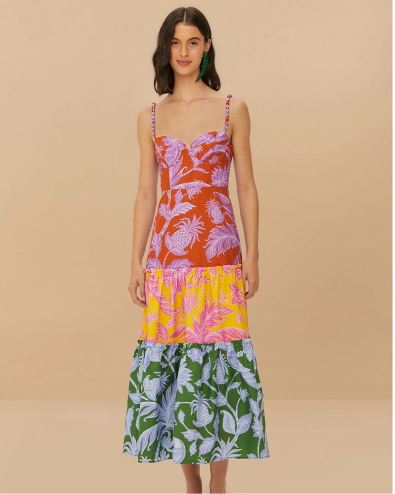 Farm Rio Multicolor Midi Dress by Farm Rio - Pickle