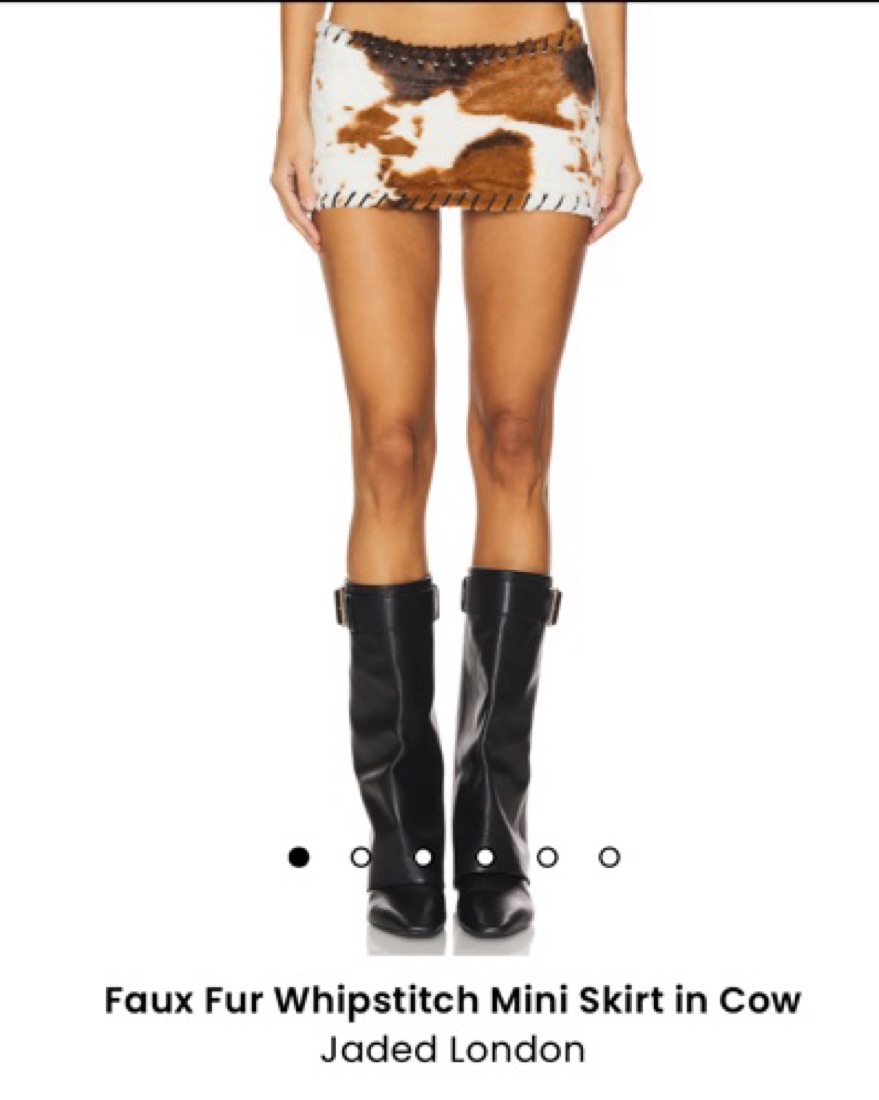 Cow fur skirt best sale