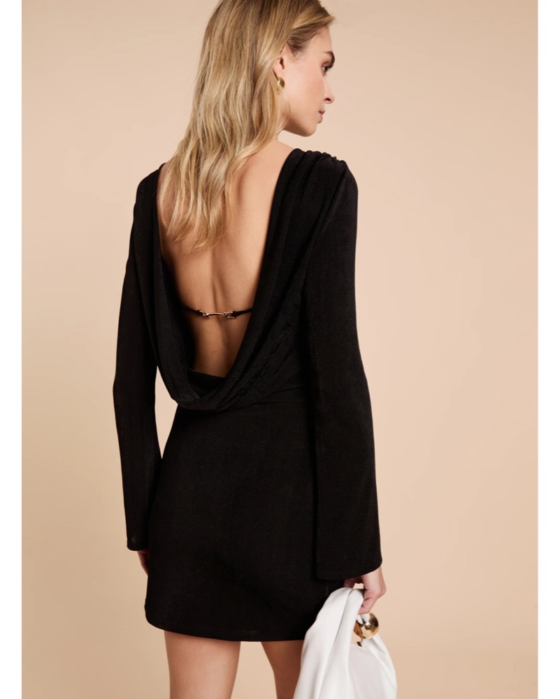 Stunning Backless Black Dress by Boutique - Pickle