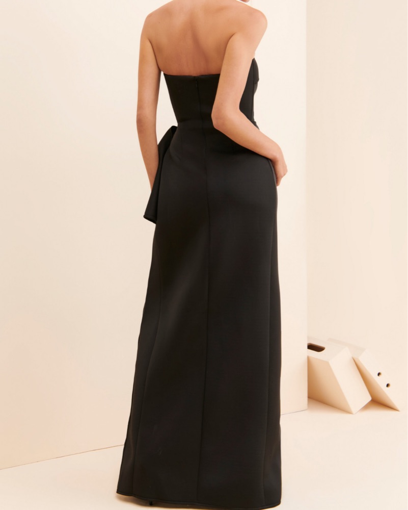 Black Strapless Formal Gown by Tojha - Pickle