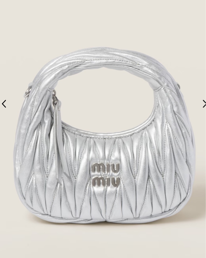 MIU MIU MINI SILVER WANDER BAG by Miu Miu - Pickle