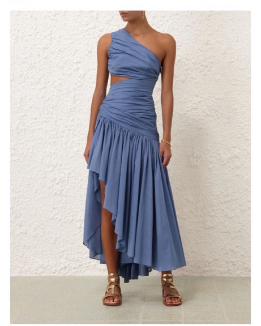 ワンピース Zimmermann SS25 Powder blue polyester dress (2479DR25R LBL) Spring 2025 ILLUMINATION | Zimmermann