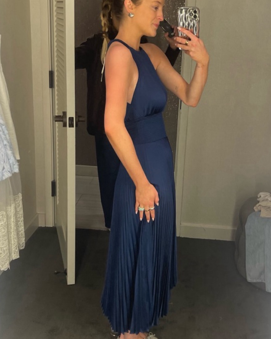 alc renzo dress blue A.l.c. Renzo Ii Pleated Dress