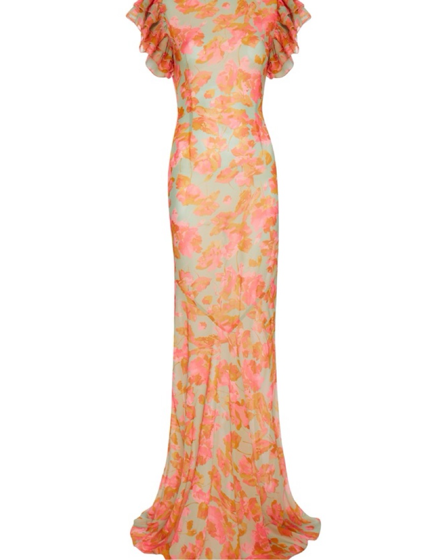 sachin and babi light blue dress Eliza J Floral Halter Neck Sleeveless Maxi Dress main image 1