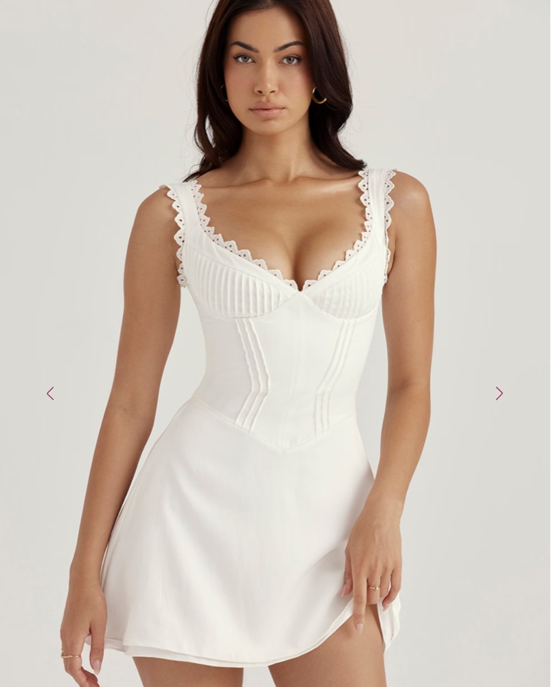 max knit mini dress MAX IVORY KNIT MINI DRESS