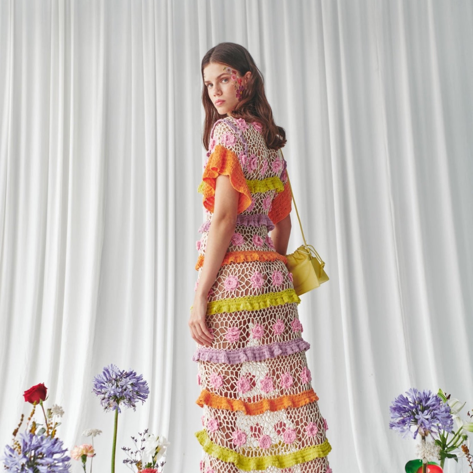 celia b crochet dress Celia B Adritico Colorful Crochet Dress S