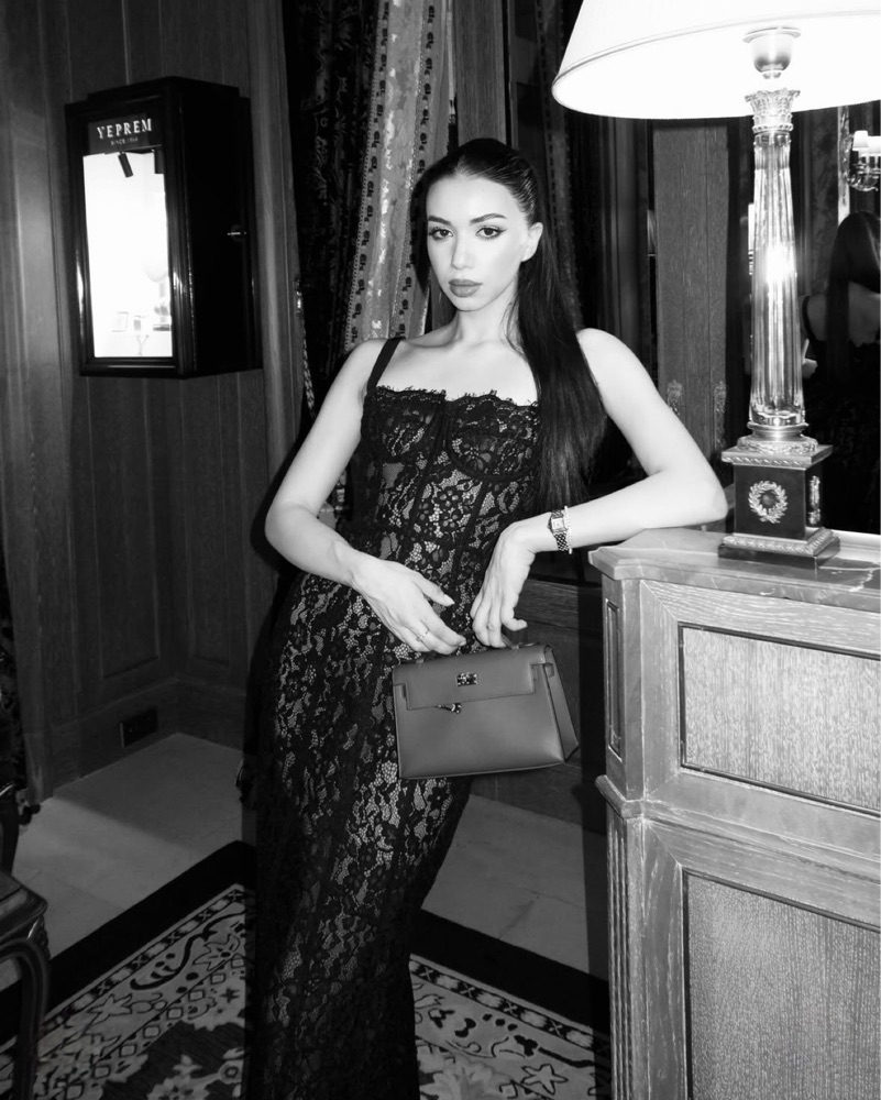 Helsa The Lace Column Dress by Helsa - Pickle