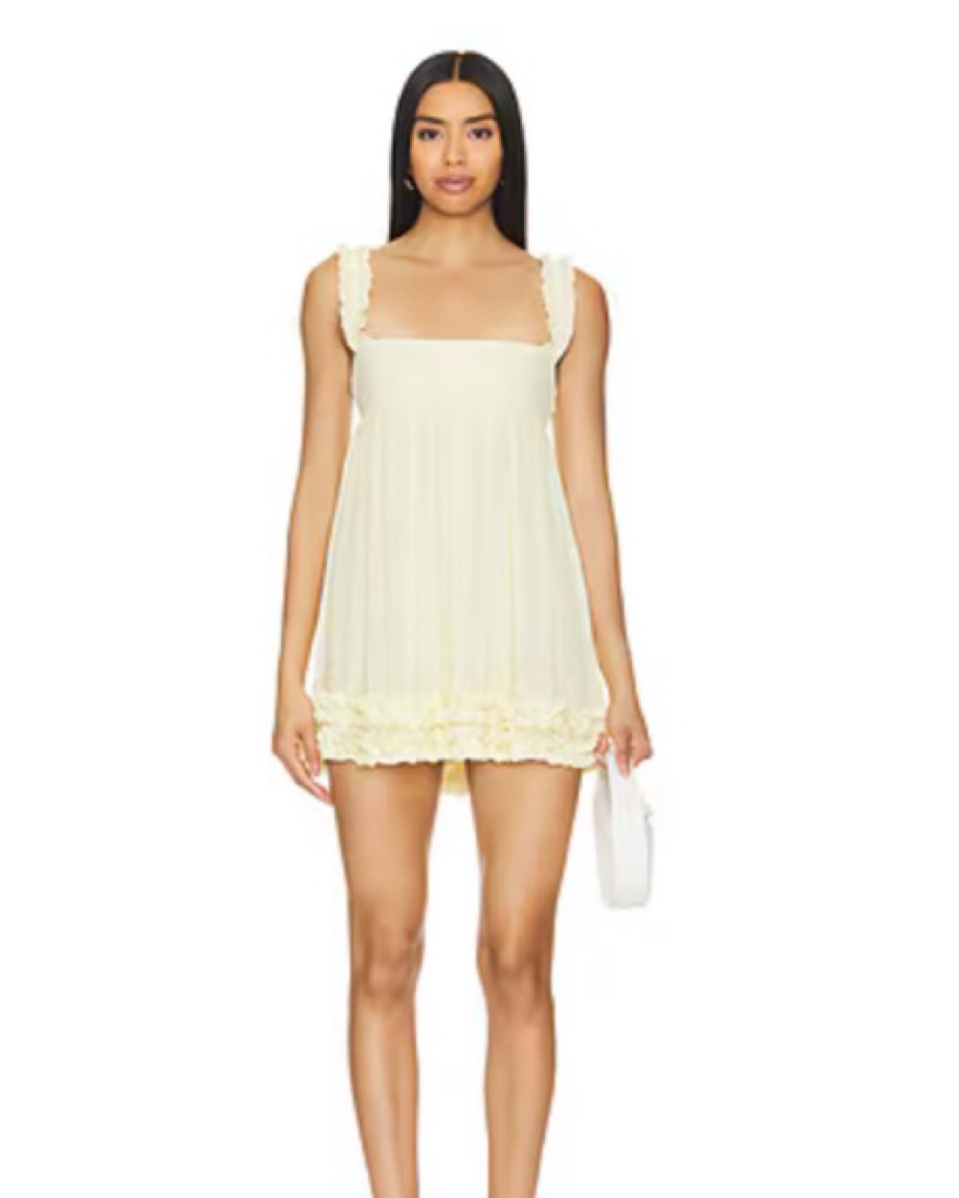 Yellow Majorelle Mini Dress Pickle