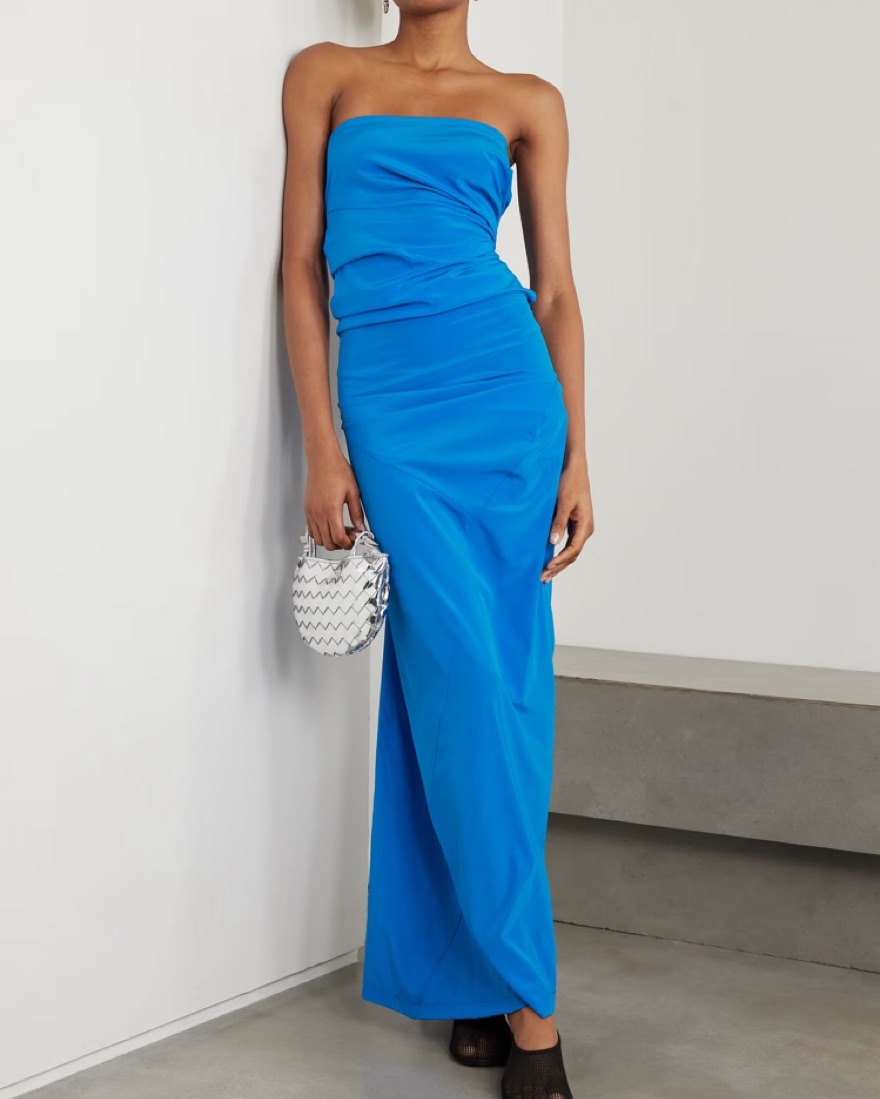 cerulean blue maxi dress Hyacinth House Navy & Cerulean Floral Bennett Maxi Dress Navy & Cerulean Floral / XXS