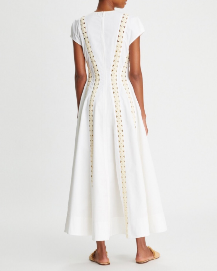 【TORY BURCH】Embellished wool-blend midi ドレス 関税送料込 Tory Burch Jacquard Midi Dress | Harrods US