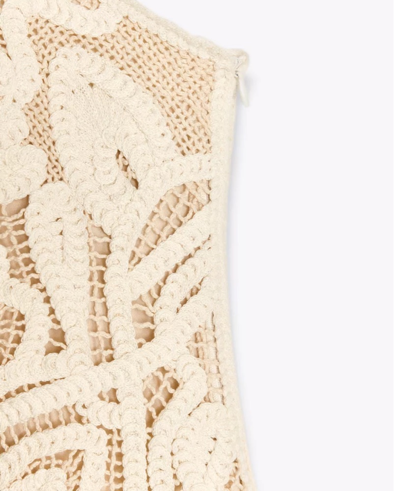 Zara Embroidered Halter Mini Dress | M by Zara - Pickle