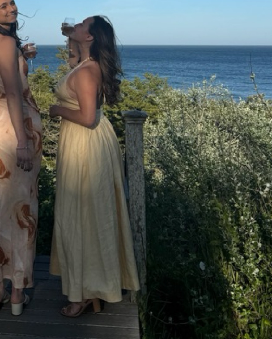 butter yellow linen dress Essaia  NOUKKA weather dressing Minimalist Butter Yellow Asymmetric Halter