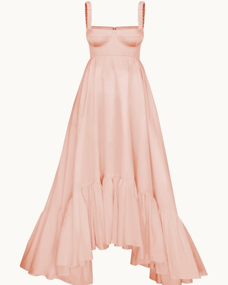 anna october snowdrop asymmetric cotton blend maxi dress Snowdrop dress XS / Ivory