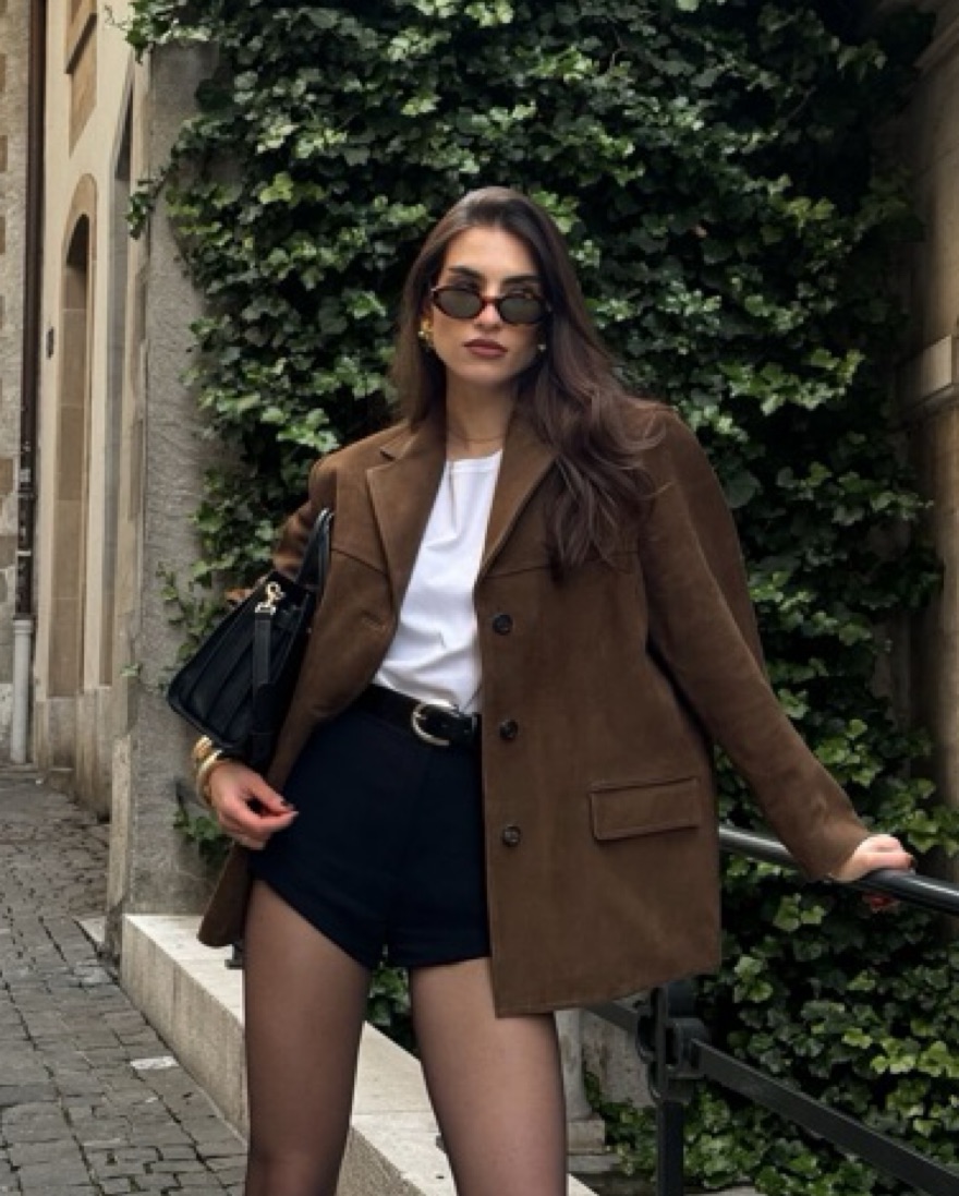 Source Unknown Hailey Lambskin Blazer by Source Unknown - Pickle