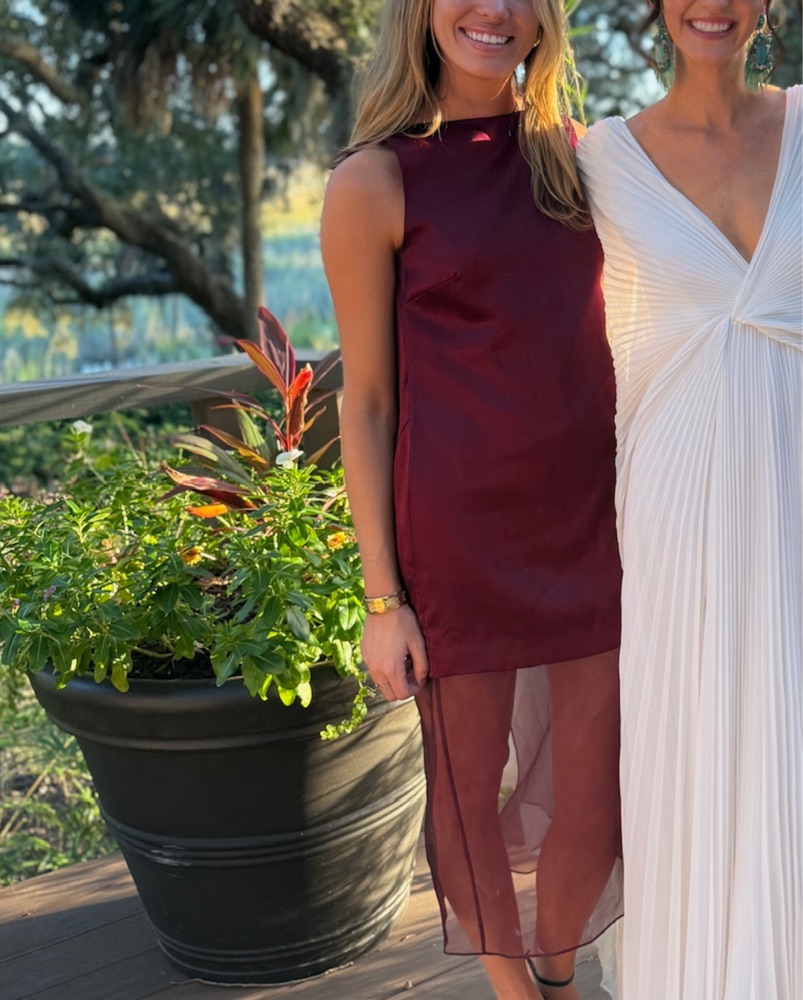 Satin Midi Dress In Burgundy by Esse Studios - Pickle