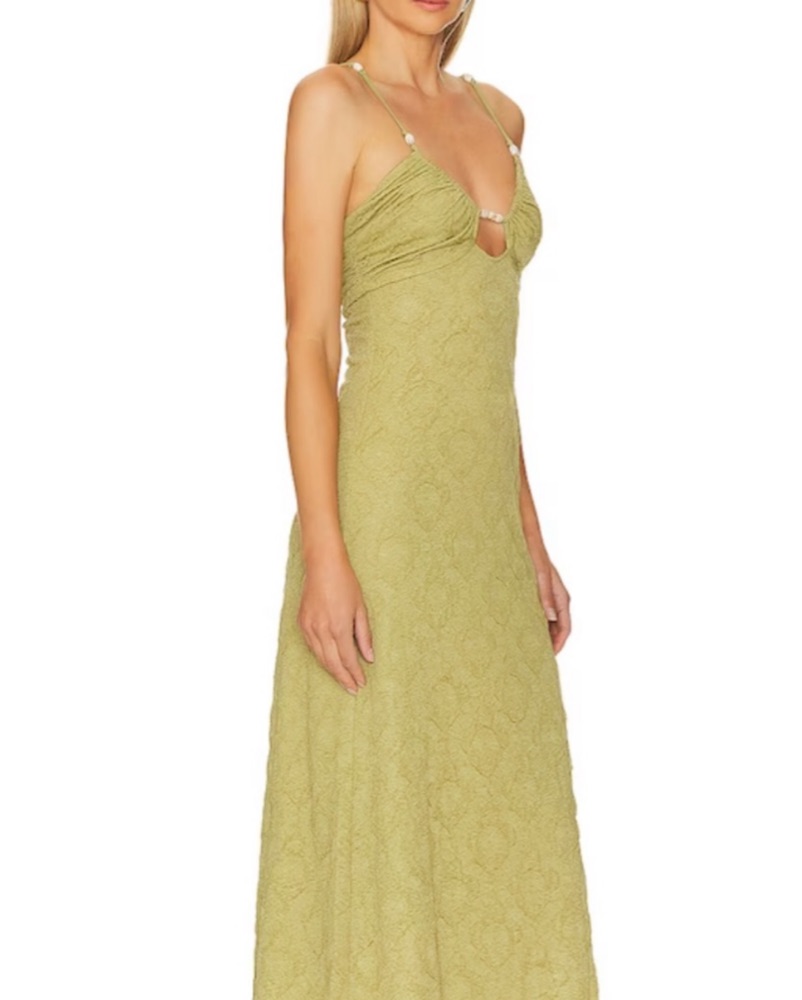 Sage Green Revolve Midi Dress by Revolve - Pickle