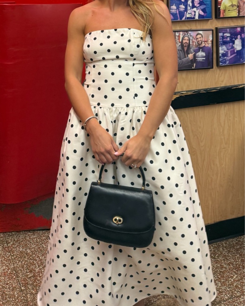 self portrait women's cream polka dot taffeta midi dress Self Portrait Cream Polka Dot Taffeta Midi Dress Cream Size 10