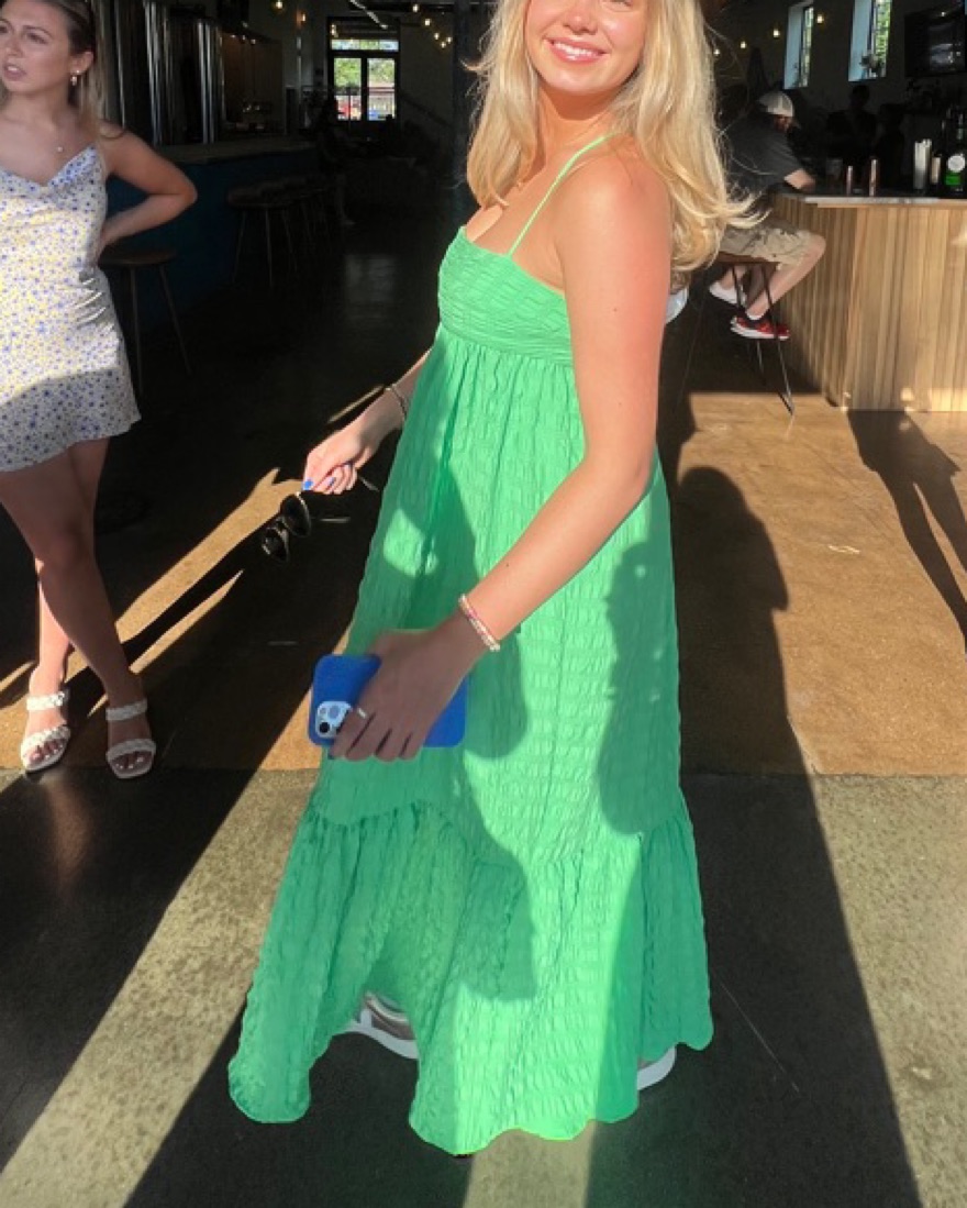 Zara Textured Green Maxi by Zara - Pickle