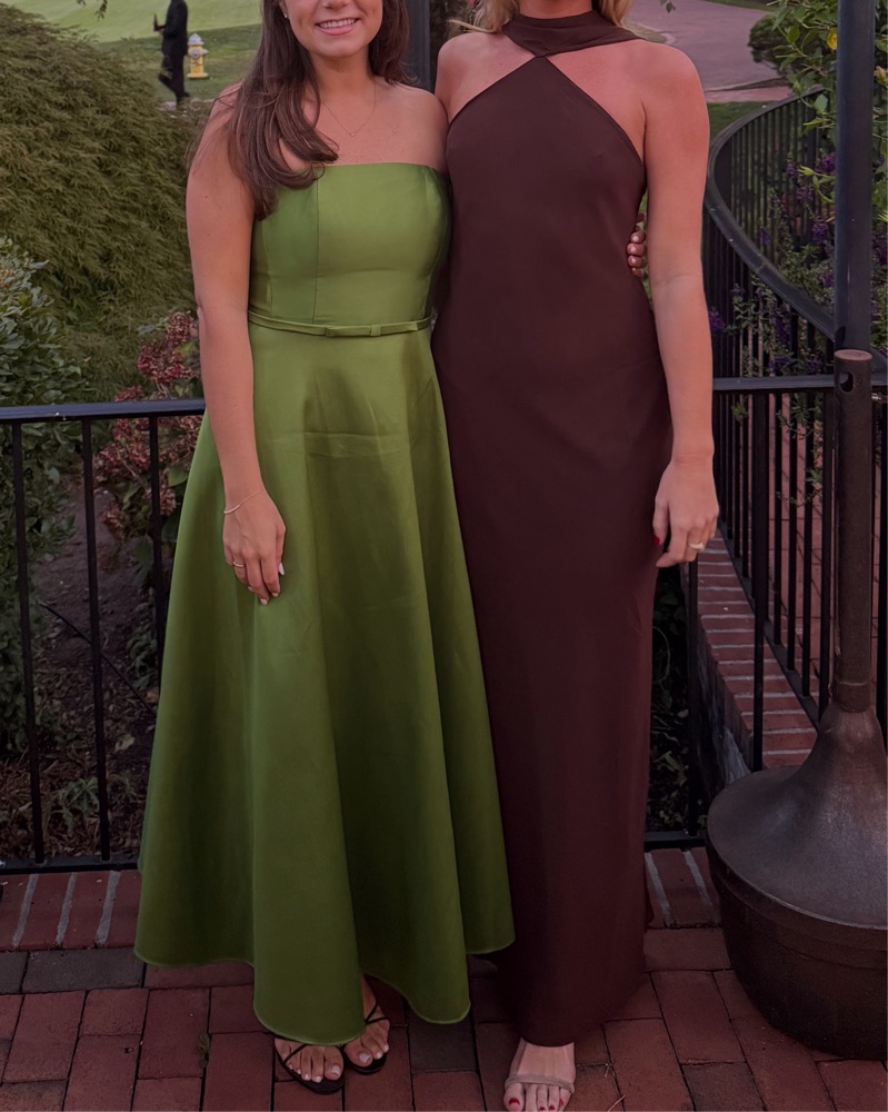 revolve brown halter dress Brown Halter Dress