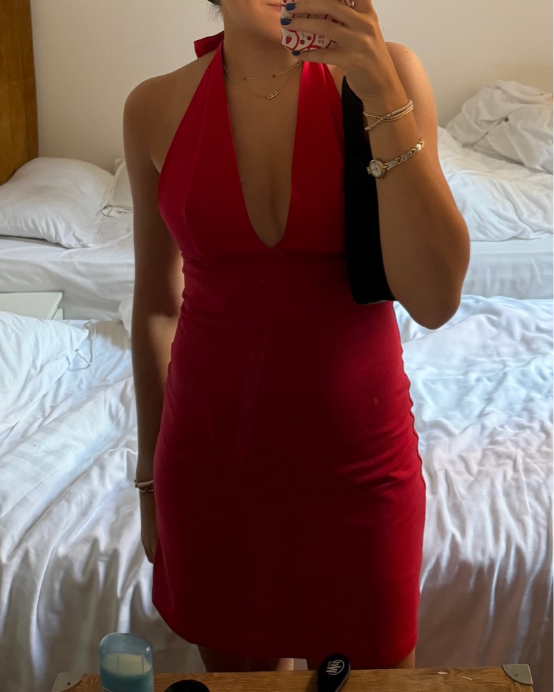 reformation baker knit dress Reformation Baker Knit Red Dress by Reformation