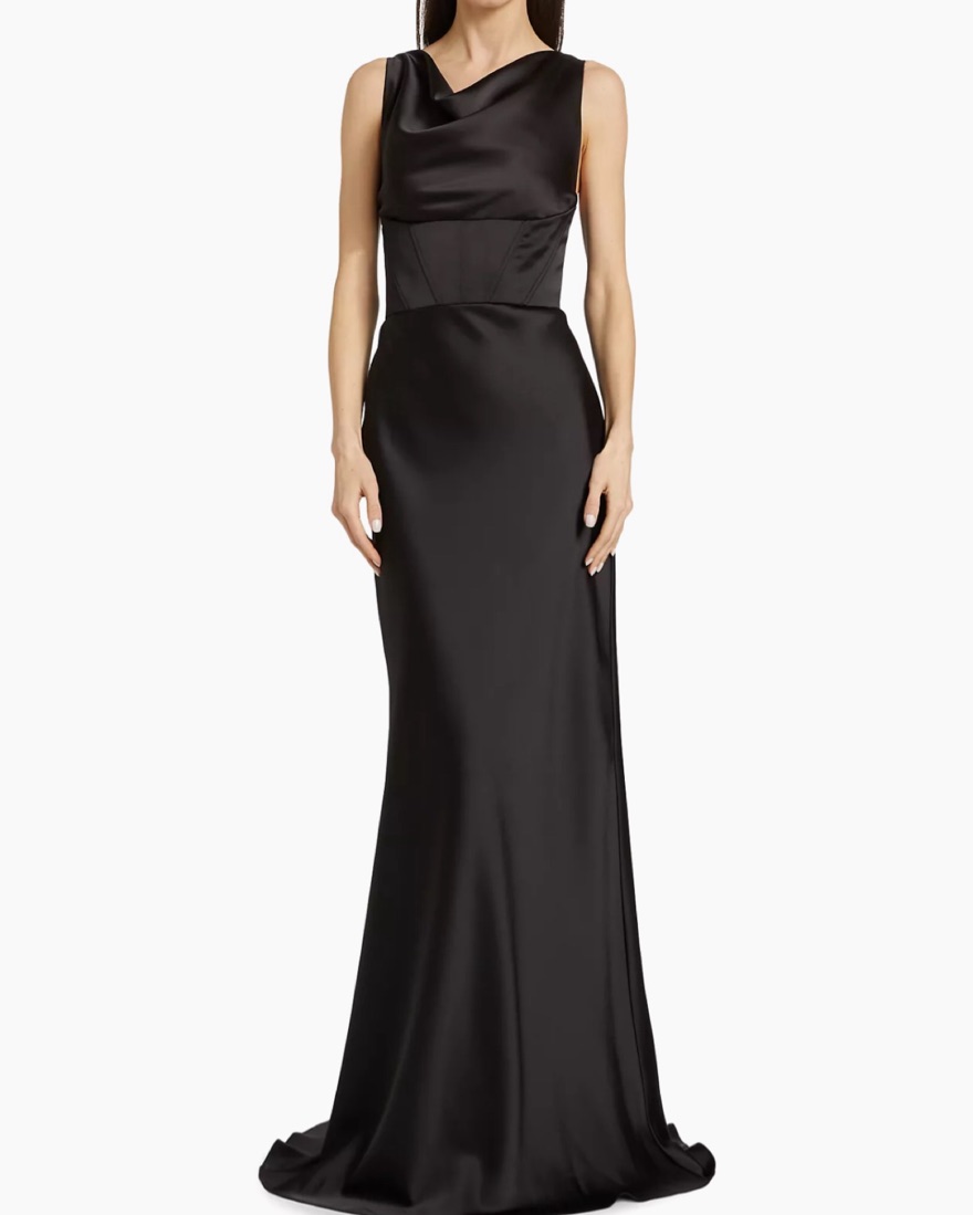 amsale black dress Amsale Dolman dress