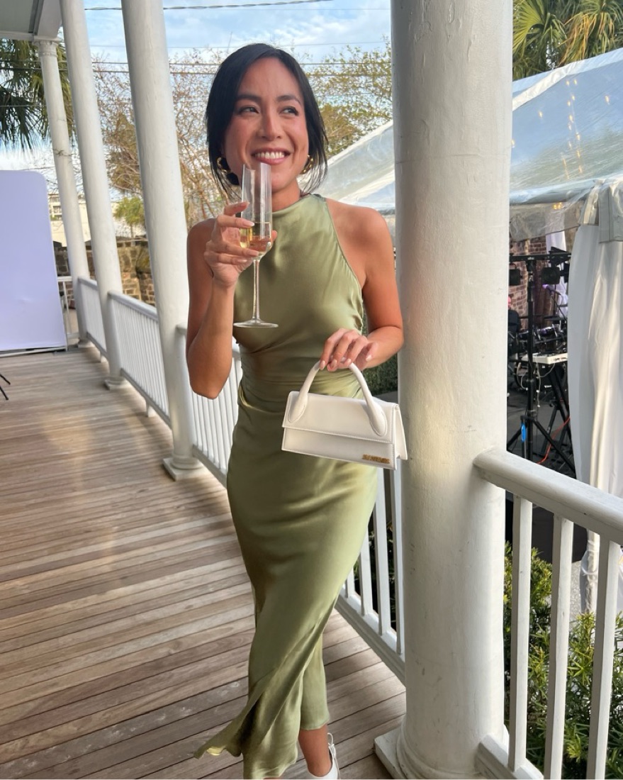 Green Reformation Cassette Silk Dress by Reformation - Pickle