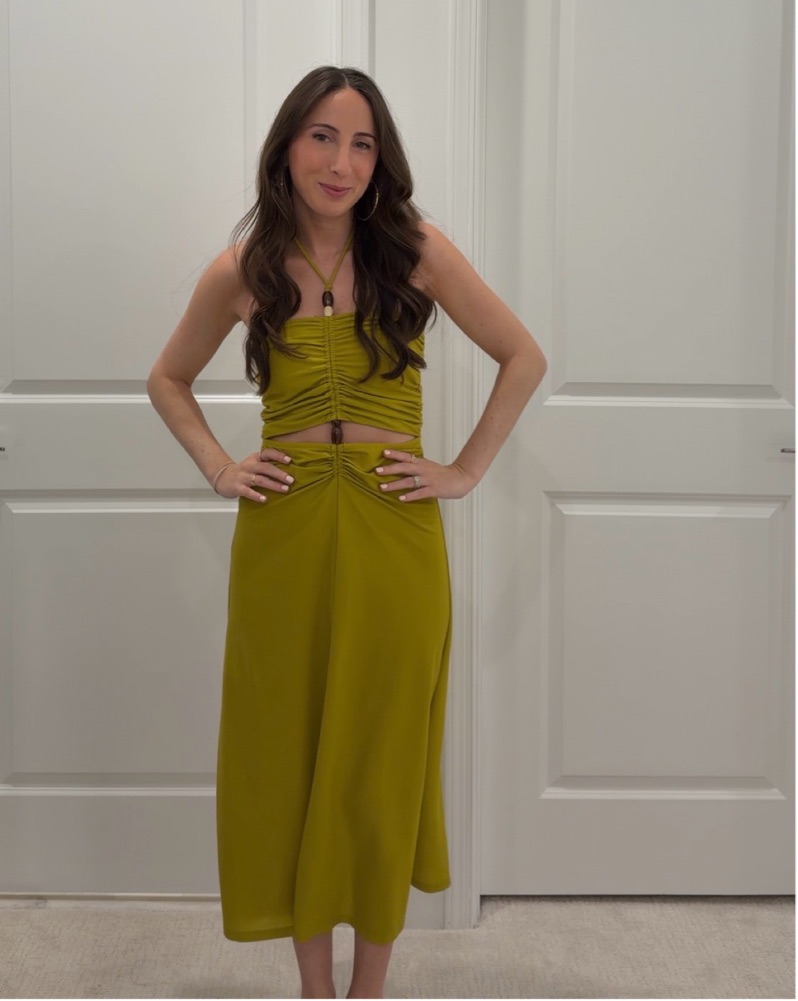 Crepe Twist-Shoulder Dress by Banana Republic | Pickle