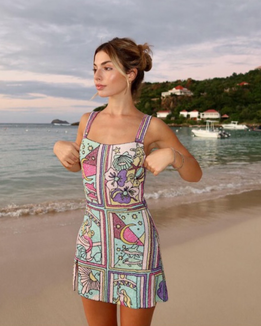 Oceanus Talia Dress. by Oceanus - Pickle