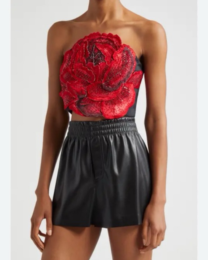 Rose Crop Top by Alice & Olivia - Pickle