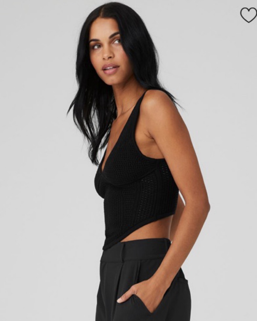 Alo Yoga Corset Knit Top Tank by Alo Yoga - Pickle
