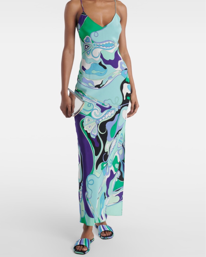 PUCCI Orchidee silk slip dress by Pucci - Pickle
