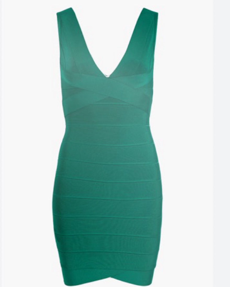 Herve Leger Green Bodycon Dress | Pickle