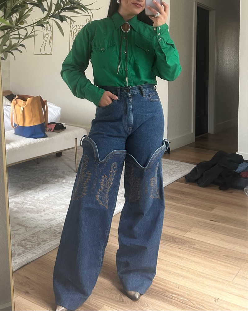 Y/Project High Cuff Jeans by Y/project - Pickle